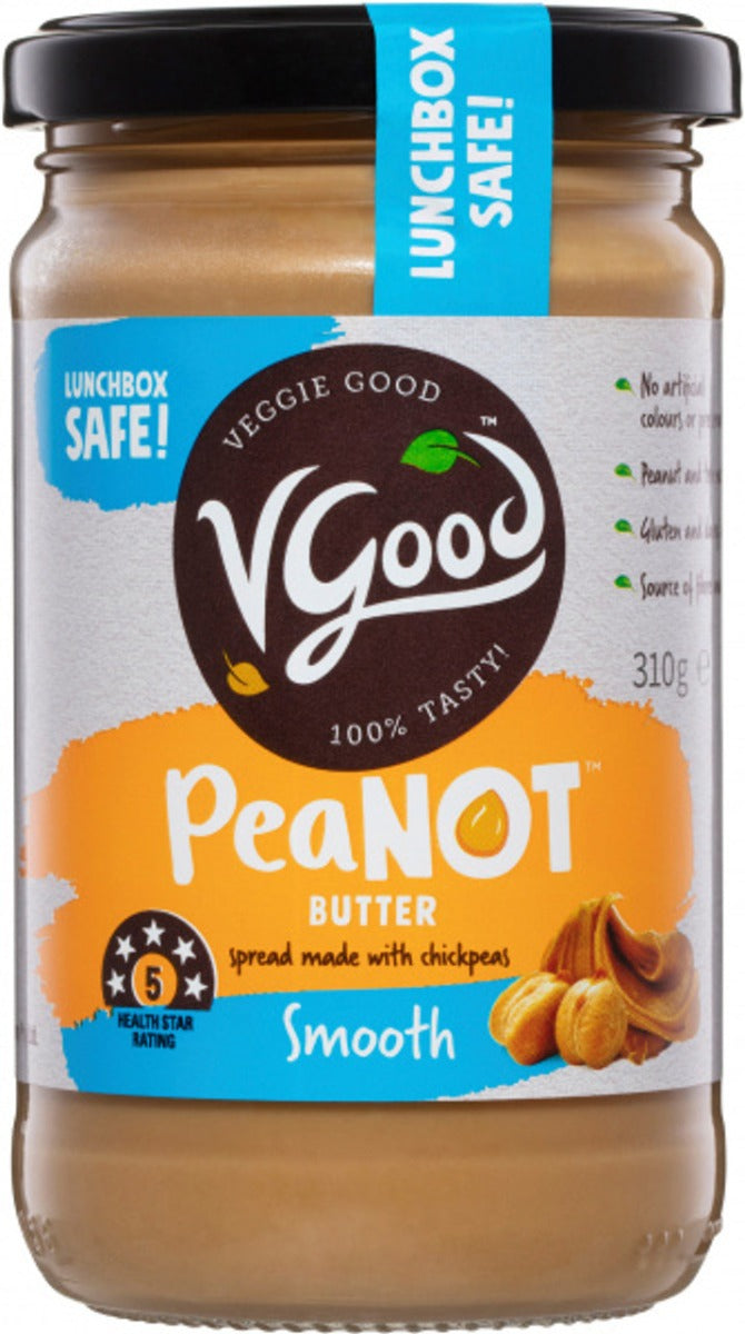 VGOOD: Peanot Smooth Chickpea Butter, 11 oz