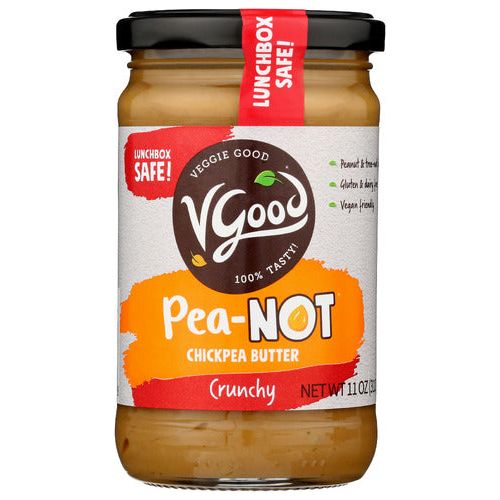 VGOOD: Peanot Crunchy Chickpea Butter, 11 oz