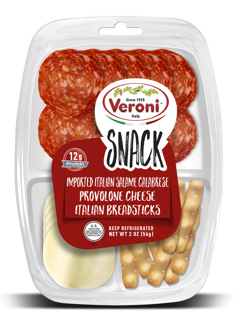 VERONI: Salame Calabrese Provolone Cheese And Italian Breadsticks, 2 oz
