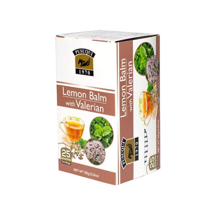 PUSUQUI: Lemon Balm Valerian Tea, 25 bg