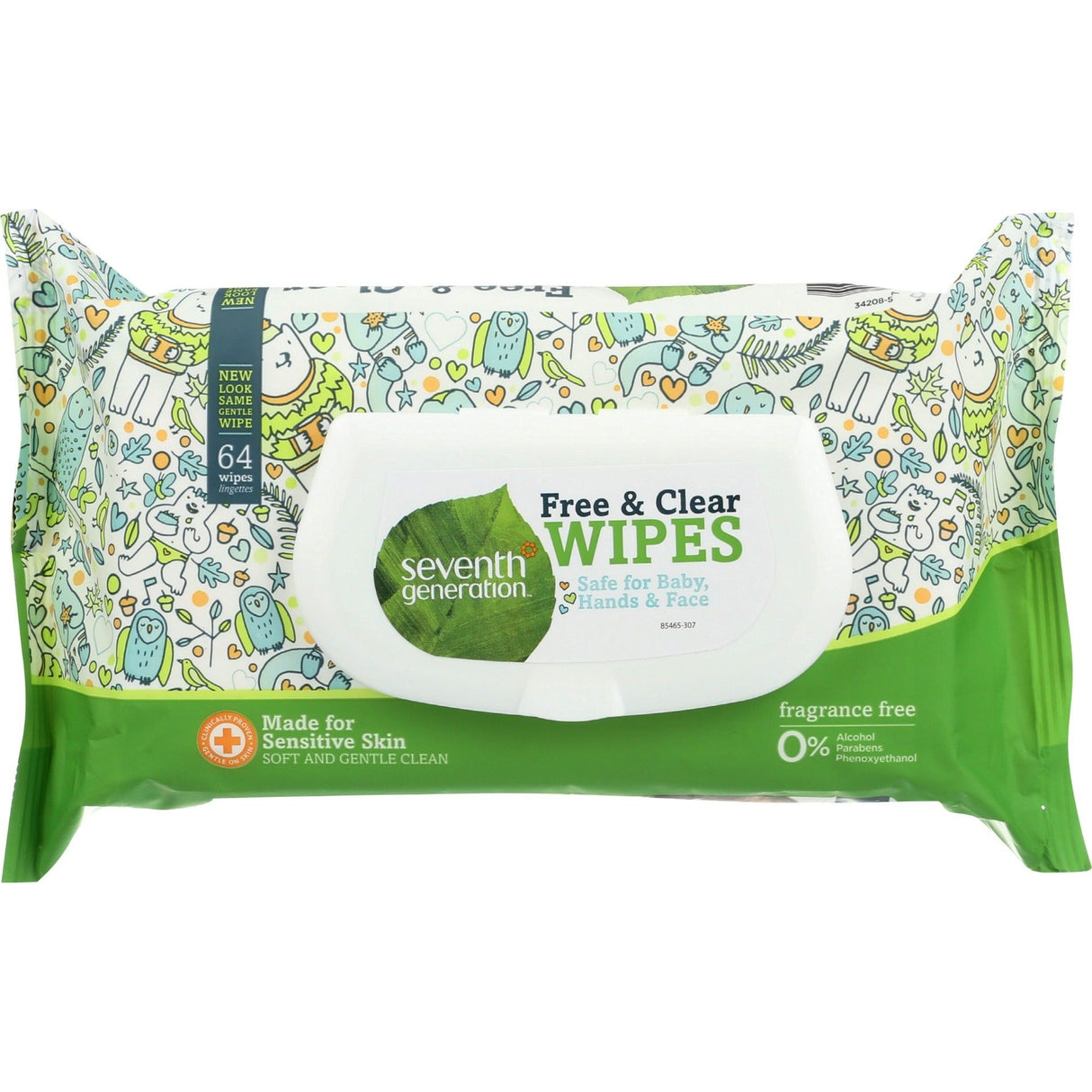 SEVENTH GENERATION: Baby Wipes Flip Top Dispenser, 64 pc