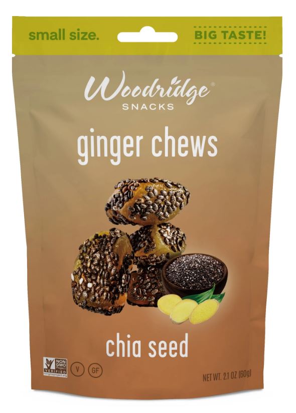 WOODRIDGE: Ginger Chew Chia Seeds, 2.1 oz