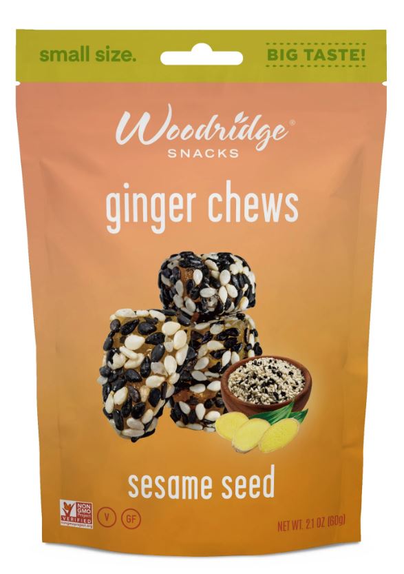 WOODRIDGE: Ginger Chew Sesame Seed, 2.1 oz