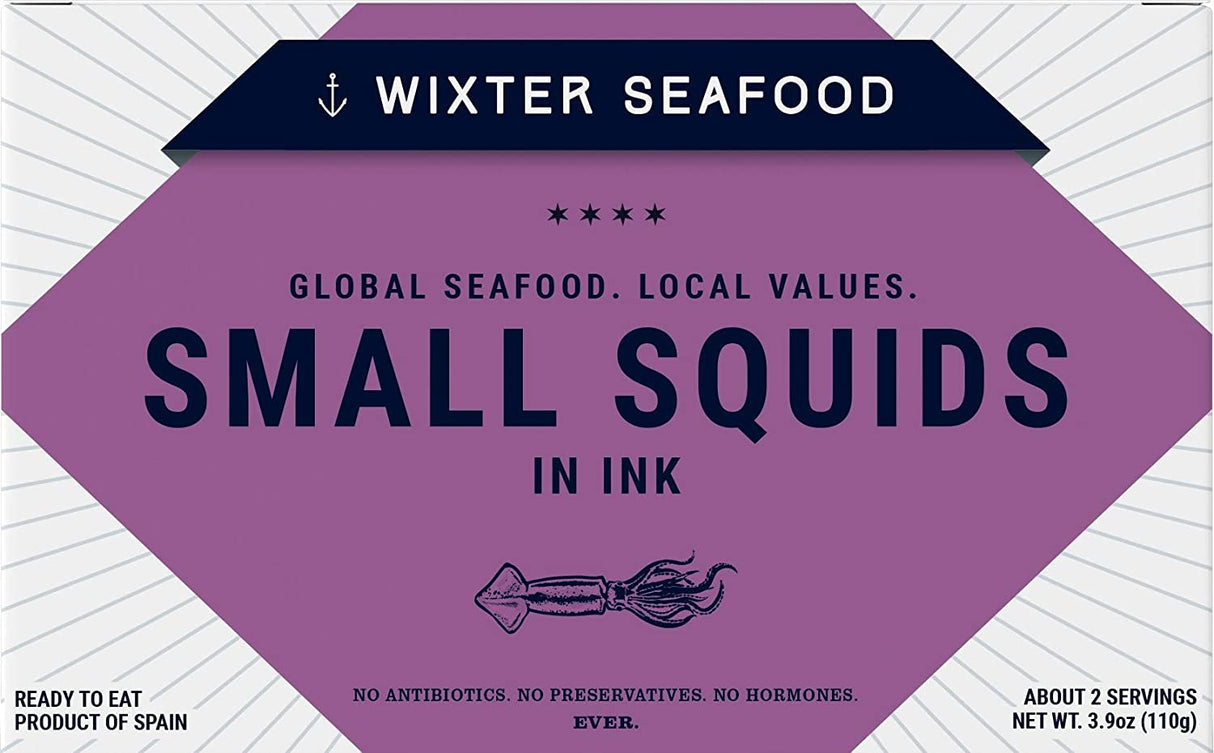 WIXTER SEAFOOD: Squids Small In Ink, 3.9 oz
