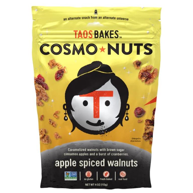 TAOS BAKES: Cosmo Nuts Apple Spiced Walnuts, 4 oz