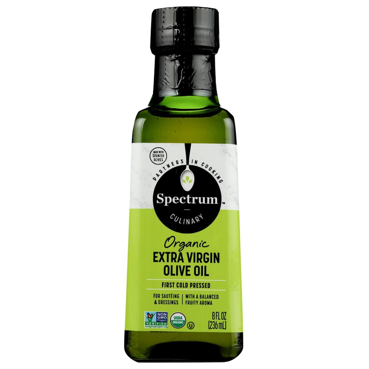 SPECTRUM NATURALS: Organic Extra Virgin Olive Oil Unrefined, 8 fo