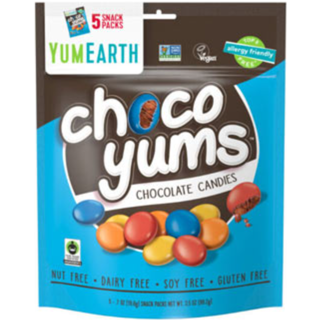 YUMEARTH: Choco Yums Chocolate Candies Snack Pack, 3.5 oz