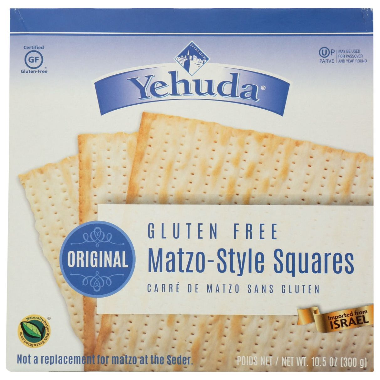 YEHUDA: Gluten Free Original Matzo Squares, 10.5 oz